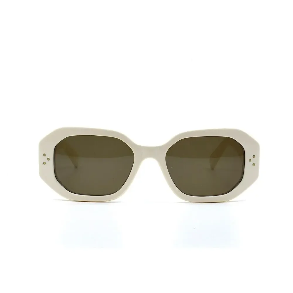 NEW CELINE CL40255I 25E IVORY BROWN AUTHENTIC SUNGLASSES - Picture 3 of 12
